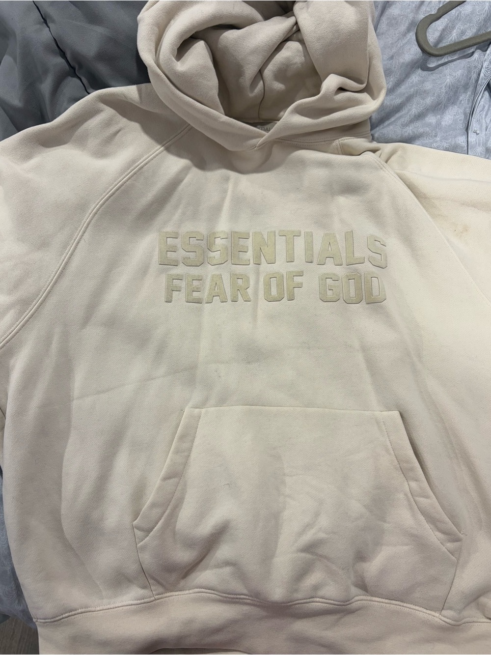 Essentials Fear of God Cream Crewneck Hoodie